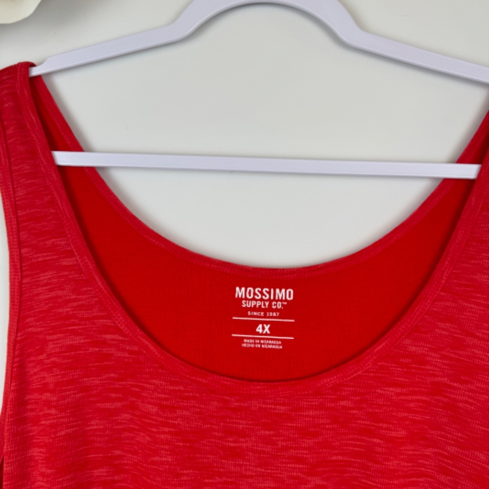 MOSSIMO Basic Fine Ribbed Red Tank Top NWT / Plus 4X - Picture 3 of 13